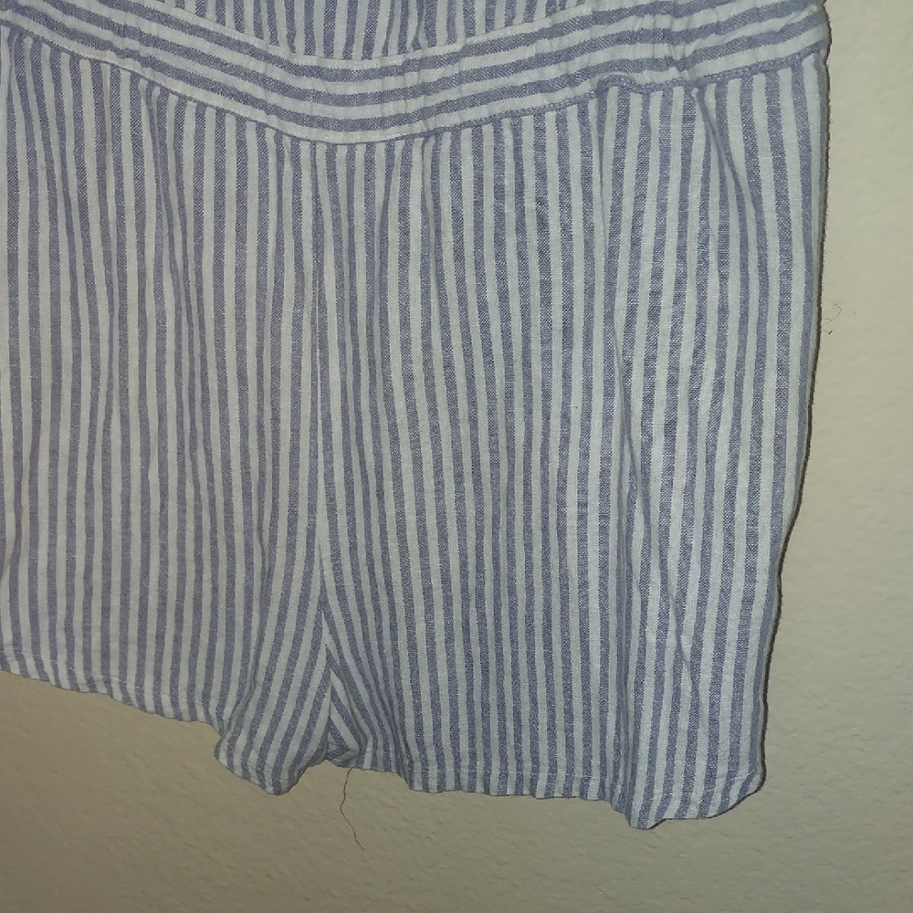 Universal Thread Blue & White Striped V-Neck Romper - Picture 9 of 11